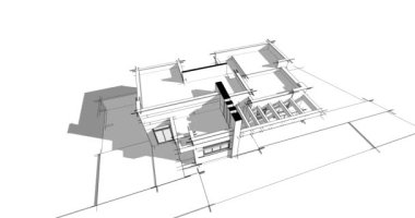 soyut mimari tasarım, dijital konsept arkaplanı oluşturma
