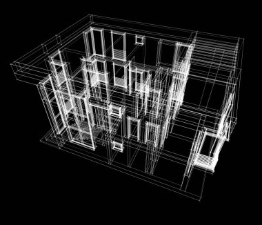 soyut mimari tasarım, dijital konsept arkaplanı oluşturma