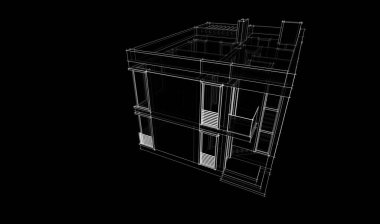 soyut mimari tasarım, dijital konsept arkaplanı oluşturma
