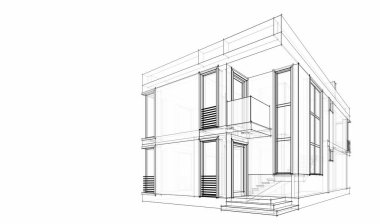 soyut mimari tasarım, dijital konsept arkaplanı oluşturma