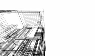 soyut mimari tasarım, dijital konsept arkaplanı oluşturma