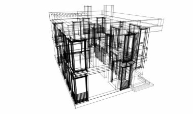 soyut mimari tasarım, dijital konsept arkaplanı oluşturma