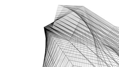 soyut mimari tasarım, dijital konsept arkaplanı oluşturma