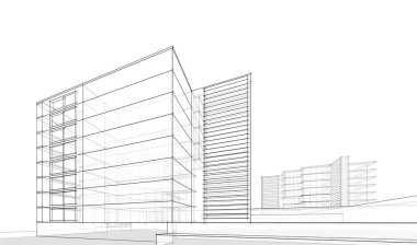 soyut mimari tasarım, dijital konsept arkaplanı oluşturma