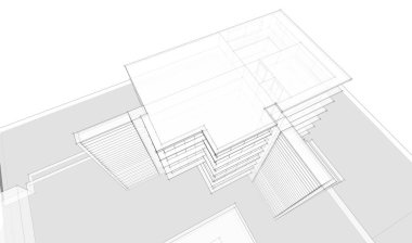 soyut mimari tasarım, dijital konsept arkaplanı oluşturma