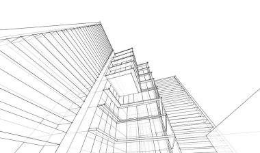 soyut mimari tasarım, dijital konsept arkaplanı oluşturma