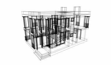 soyut mimari tasarım, dijital konsept arkaplanı oluşturma