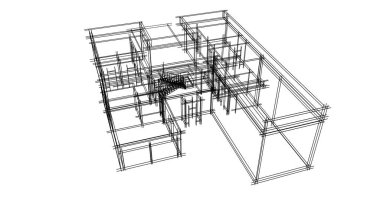 soyut mimari tasarım, dijital konsept arkaplanı oluşturma