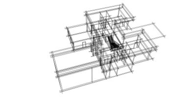 soyut mimari tasarım, dijital konsept arkaplanı oluşturma