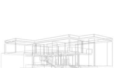 soyut mimari tasarım, dijital konsept arkaplanı oluşturma