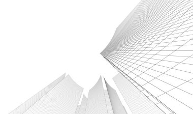 soyut mimari tasarım, binalar dijital konsept arka plan