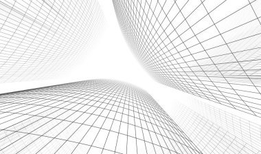 soyut mimari tasarım, binalar dijital konsept arka plan