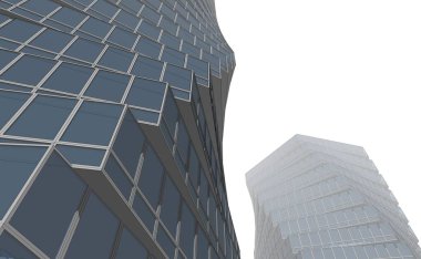 soyut mimari tasarım, binalar dijital konsept arka plan