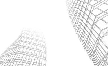 soyut mimari tasarım, binalar dijital konsept arka plan