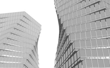 soyut mimari tasarım, binalar dijital konsept arka plan