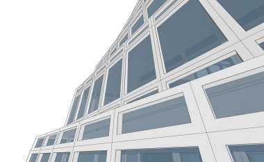 soyut mimari tasarım, dijital konsept arkaplanı oluşturma