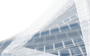 soyut mimari tasarım, dijital konsept arkaplanı oluşturma