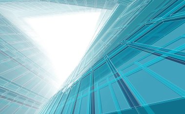 soyut mimari tasarım, binalar dijital konsept arka plan