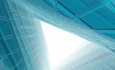 soyut mimari tasarım, binalar dijital konsept arka plan