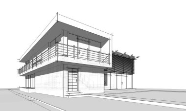 soyut mimari tasarım, dijital konsept arkaplanı oluşturma