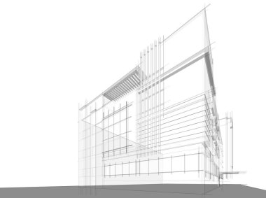 soyut mimari tasarım, dijital konsept arkaplanı oluşturma