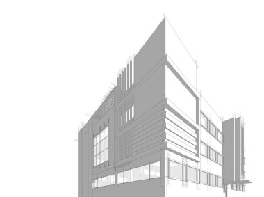 soyut mimari tasarım, dijital konsept arkaplanı oluşturma