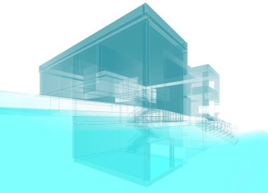 soyut mimari tasarım, dijital konsept arkaplanı oluşturma