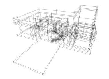 soyut mimari tasarım, dijital konsept arkaplanı oluşturma