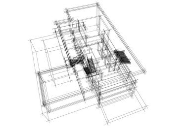 soyut mimari tasarım, dijital konsept arkaplanı oluşturma