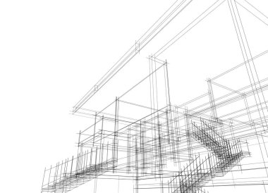 soyut mimari tasarım, dijital konsept arkaplanı oluşturma