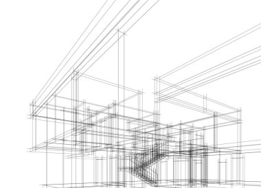 soyut mimari tasarım, dijital konsept arkaplanı oluşturma