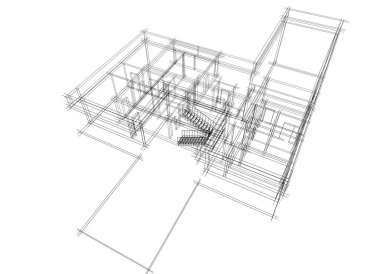 soyut mimari tasarım, dijital konsept arkaplanı oluşturma