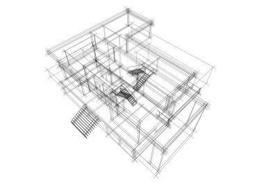 soyut mimari tasarım, dijital konsept arkaplanı oluşturma