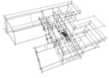 soyut mimari tasarım, dijital konsept arkaplanı oluşturma