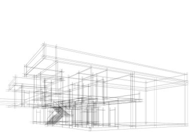 soyut mimari tasarım, dijital konsept arkaplanı oluşturma