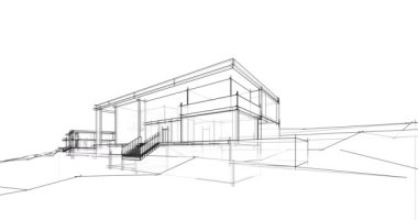 soyut mimari tasarım, dijital konsept arkaplanı oluşturma