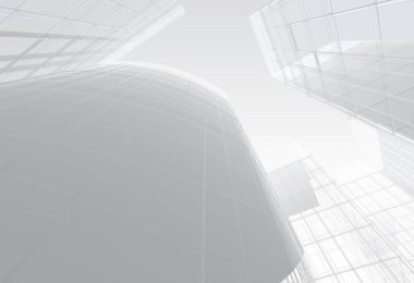 soyut mimari tasarım, binalar dijital konsept arka plan