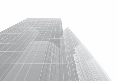 soyut mimari tasarım, binalar dijital konsept arka plan