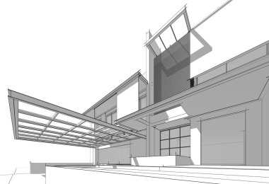 soyut mimari tasarım, dijital konsept arkaplanı oluşturma