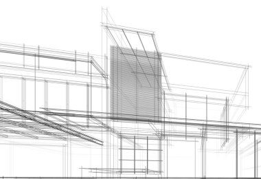 soyut mimari tasarım, dijital konsept arkaplanı oluşturma