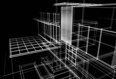 soyut mimari tasarım, dijital konsept arkaplanı oluşturma