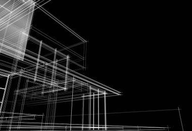 soyut mimari tasarım, dijital konsept arkaplanı oluşturma