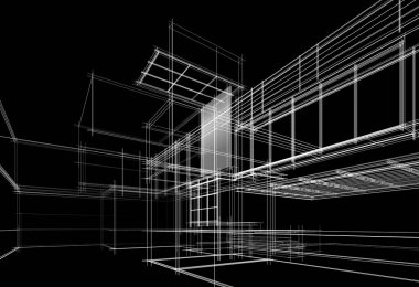 soyut mimari tasarım, dijital konsept arkaplanı oluşturma