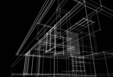 soyut mimari tasarım, dijital konsept arkaplanı oluşturma