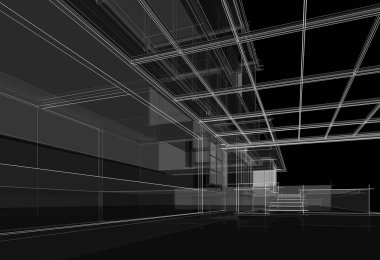 soyut mimari tasarım, dijital konsept arkaplanı oluşturma