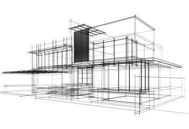 soyut mimari tasarım, dijital konsept arkaplanı oluşturma