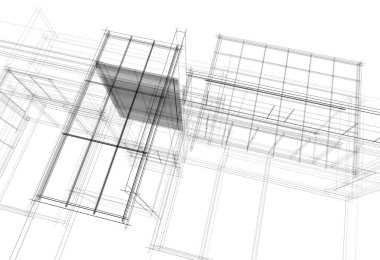 soyut mimari tasarım, dijital konsept arkaplanı oluşturma