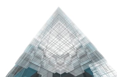 soyut mimari tasarım, dijital konsept arkaplanı oluşturma