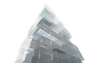 soyut mimari tasarım, dijital konsept arkaplanı oluşturma