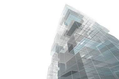 soyut mimari tasarım, dijital konsept arkaplanı oluşturma